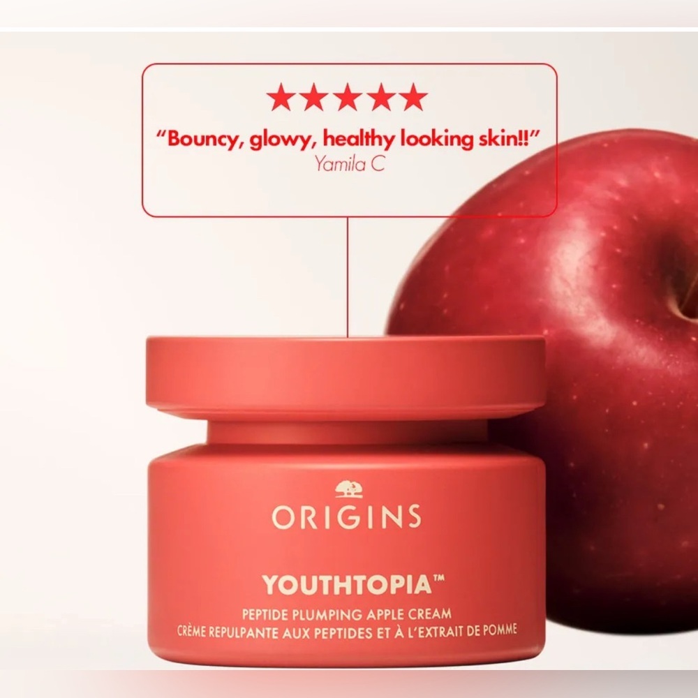 NIB Origins Youthtopia Peptide Plumping Apple Cream Face Moisturizer w/ Peptides